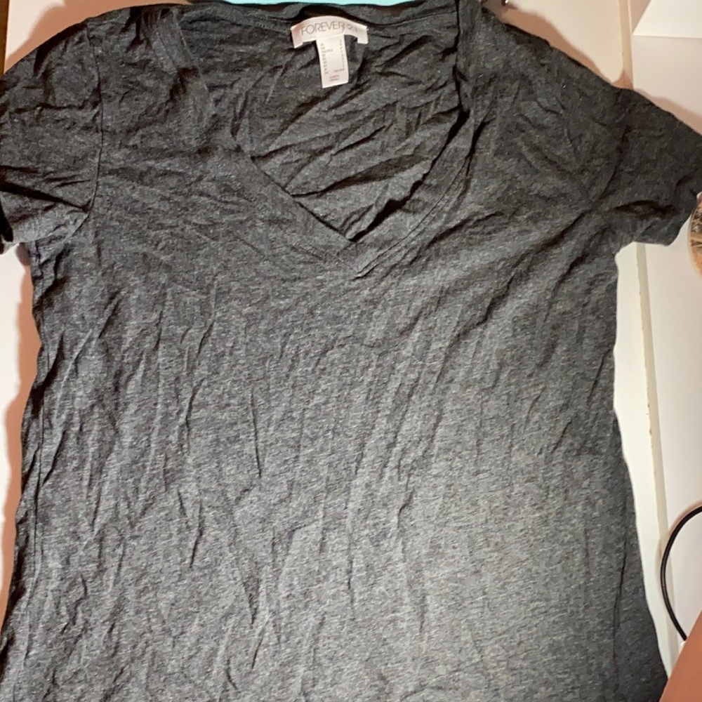 Dark grey v neck